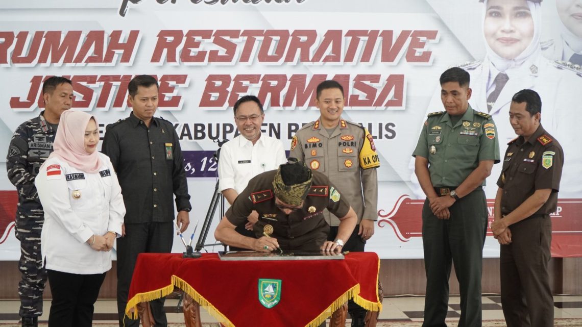 Kajati Riau Meresmikan Rumah Restorative Justice Bermasa se – Kabupaten Bengkalis 