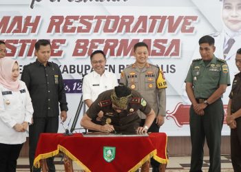Kajati Riau Meresmikan Rumah Restorative Justice Bermasa se – Kabupaten Bengkalis 