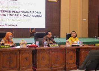 Kajati, Para Asisten & Kajari se Wilayah Riau Mengikuti Pengarahan SESJAMPIDUM