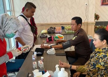 Kejaksaan Negeri Rokan Hilir Gelar Donor Darah dalam Rangka HBA ke 64 dan IAD ke 24