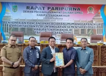 DPRD Rohil Gelar Rapat Paripurna Penyampaian Rancangan KUA PPAS tahun 2025