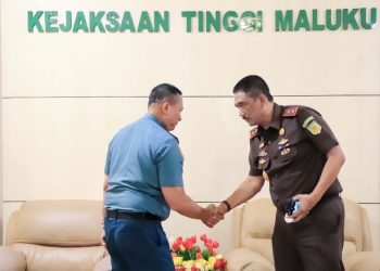 Kajati Maluku Terima Kunjungan Kerja dan Silaturahmi Danlantamal IX Ambon 