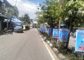 Alat Peraga Kampanye Dipasang pada Median Jalan, Bawaslu Rohil Janji Akan Menertibkannya