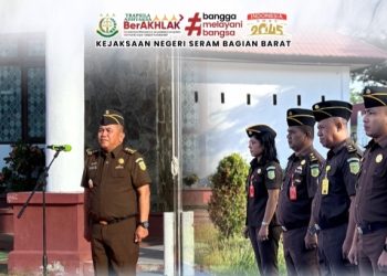 Plt Kajari Seram Bagian Barat Pimpin Apel Kerja Awal Tahun 2025