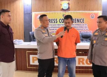 Polres Rohil Press Release Kasus Dugaan Korupsi, Pj Penghulu Inisial MH Bakal ke penjara