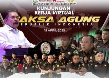Kunjungan Kerja Virtual Jaksa Agung di Ikuti Oleh Plt Kajari SBB dan Jajaran 