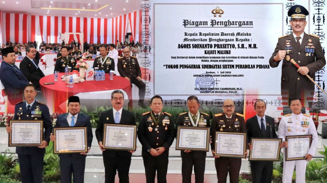 Kajati Maluku Raih Penghargaan Tokoh Penggerak Sinergitas Sistem Peradilan Pidana 