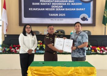 Penandatanganan MoU antara BRI KC Masohi dengan Kejari SBB Perkuat Sinergi Penegakan Hukum dan Tata Kelola Keuangan