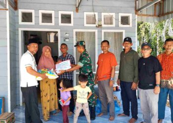 Kepenghuluan Bagan Punak Meranti Berikan Bantuan Sembako ke Warga Tertimpa Musibah kebakaran 