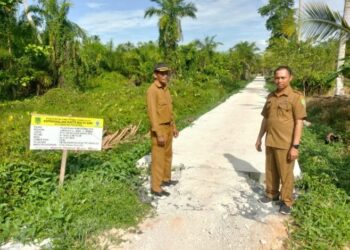 Pembangunan Semenisasi Jalan Mangga Menuju Jalan Jambu Dusun Karang Rejo Telah Selesai Dilaksanakannya 