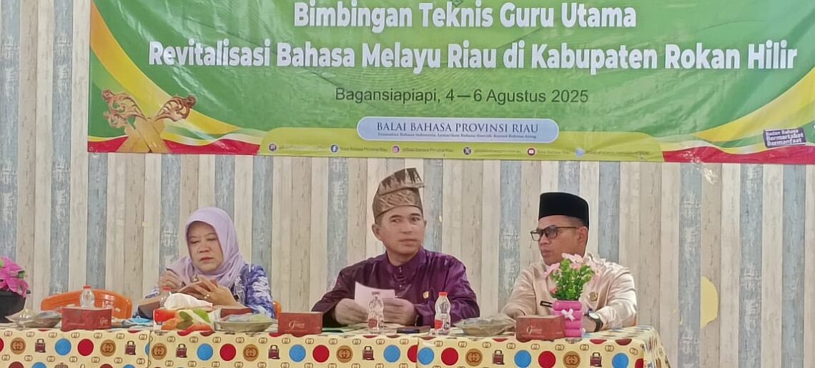 Bimtek Guru Utama Revitalisasi Bahasa Melayu Riau Digelar di Bagansiapiapi