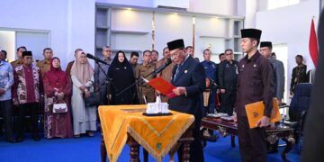 10 Pejabat Tinggi Pratama dan 31 Pejabat Administrator Dilantik, Ini Pesan Bupati H. Bistamam