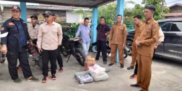 Penghulu Sinaboi Sambut Baik Rombongan BPBD Bagikan Alat Kesehatan Kemasyarakat