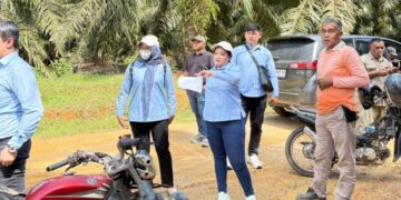 JPN Kejari Rohil Lakukan Peninjauan Lokasi Pengukuran Tanah Penyelesaian Okupasi Kebun Tanjung Medan