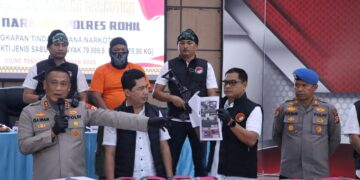 Polres Rohil Kembali Menangkap Kurir Residivis, Barang Bukti Sabu 79,98 Kg
