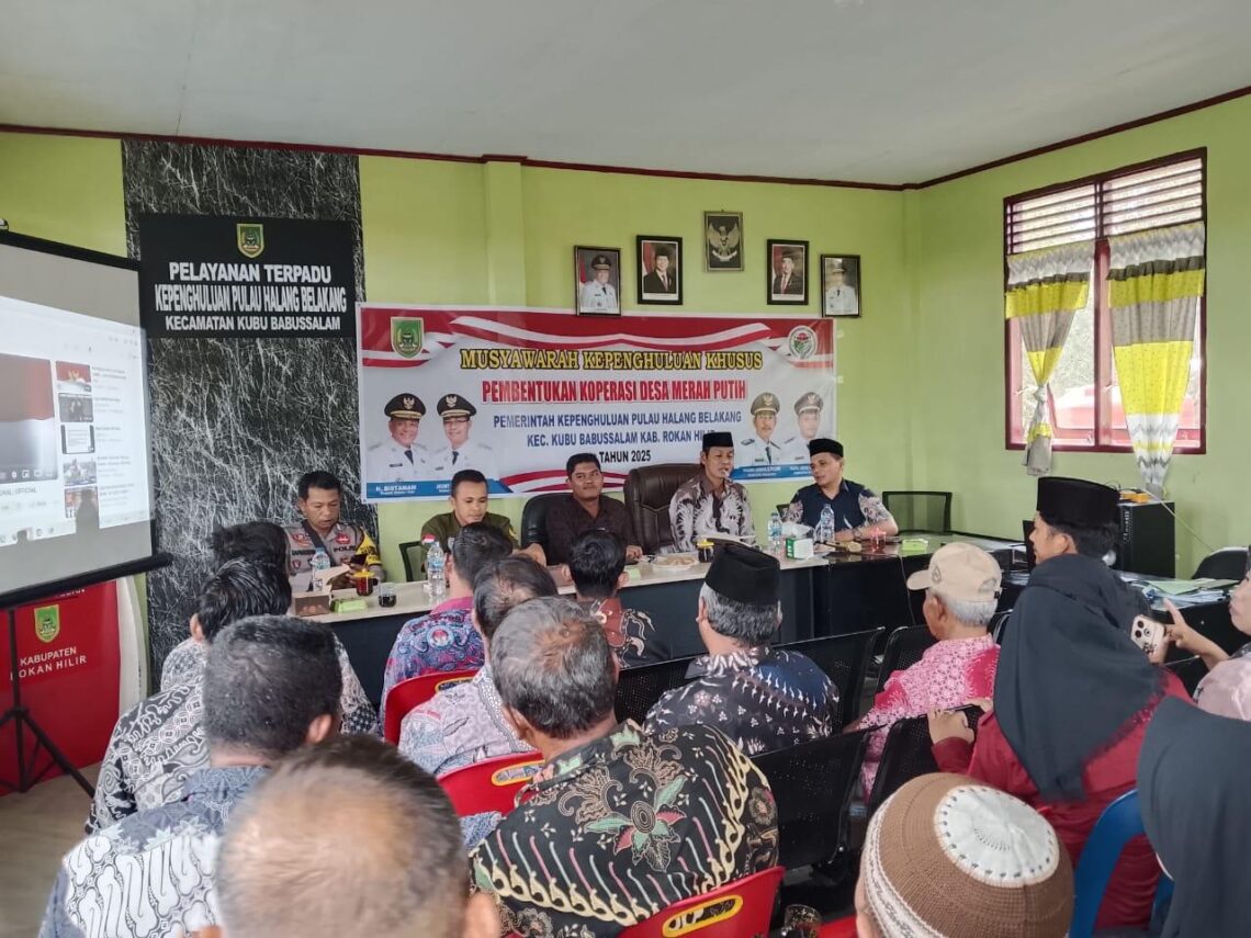 Kepenghuluan Pulau Halang Belakang Dukung Program Presiden Prabowo dan Bentuk KMP