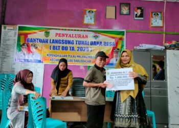 Kepenghuluan Pulau Halang Hulu Salurkan BLT Dana Desa Juli – Desember 2025 