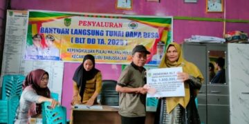 Kepenghuluan Pulau Halang Hulu Salurkan BLT Dana Desa Juli – Desember 2025 