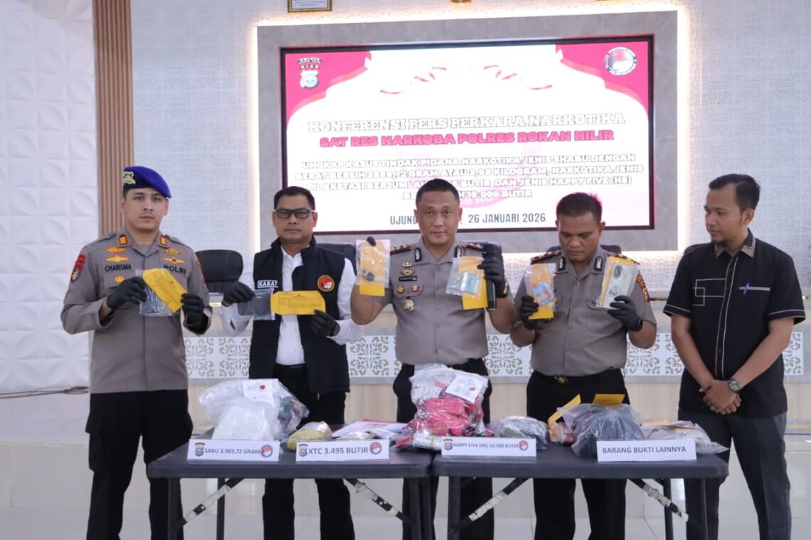 Polres Rohil Berhasil Mengungkap Jaringan Narkotika Internasional