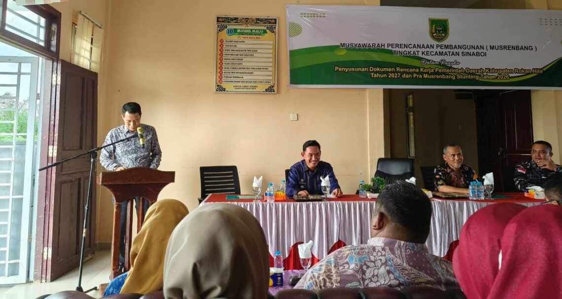 Musrembang Tingkat Kecamatan, Camat Sinaboi: Susun RKPD Sesuai Kebutuhan Masyarakat