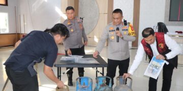 Polres Rohil Berhasil Ungkap Perkara TP Penyalahgunaan Niaga LPG Bersubsidi 