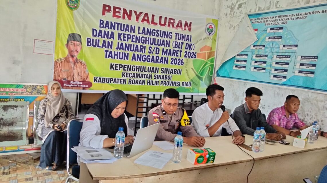 Pemerintah Kepenghuluan Sinaboi Salurkan BLT-DK  Tahun Anggaran 2026