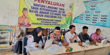 Pemerintah Kepenghuluan Sinaboi Salurkan BLT-DK  Tahun Anggaran 2026