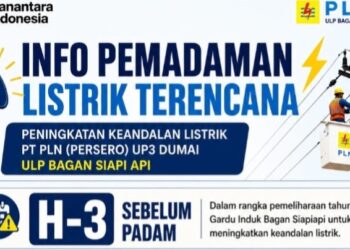 Info Pemadaman listrik dari PLN Bagansiapiapi (f: Haes)