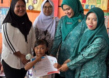 Kegiatan TP PKK Kecamatan Sinaboi dalam rangka Peringati Hari Posyandu Nasional tahun 2026 (f: Iwandi)