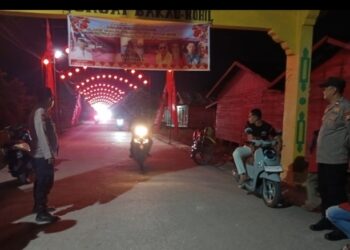 Polsek Sinaboi amankan giat Sembahyang Kelenteng Hai Cui King Sungai Bakau (f: Iwandi)