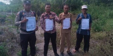 Personil Polsek Sinaboi Gelar Patroli dan Imbau Warga di Daerah Rawan Karhutla 