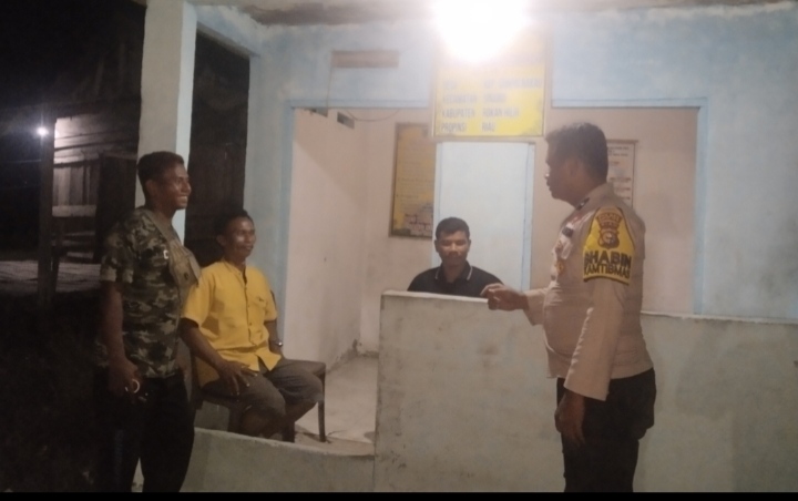 Polsek Sinaboi Intensifkan Patroli Malam dan Sosialisasi Satkamling