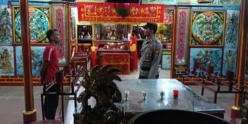 Ciptakan Rasa Aman, Polsek Sinaboi Gelar Patroli Malam di Sejumlah Vihara