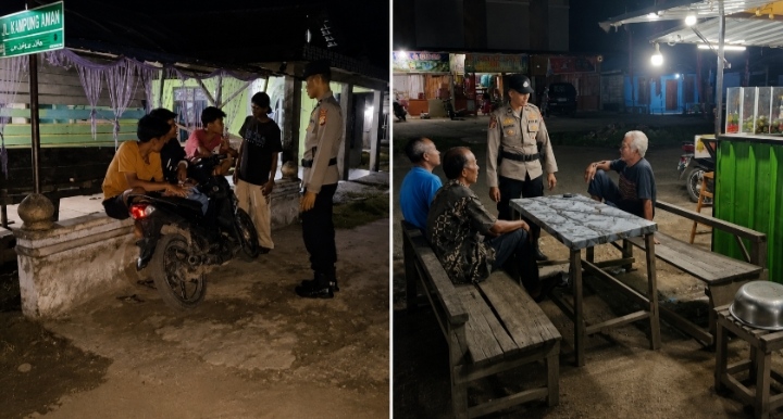 Jaga Kamtibmas Tetap Kondusif, Polsek Sinaboi Gelar Patroli KRYD di Titik Rawan