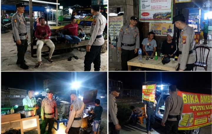 Gelar KRYD, Polsek Sinaboi Ajak Warga Bersama Jaga Keamanan