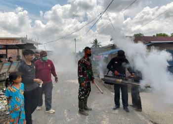 Cegah Malaria, Kepenghuluan Sungai Nyamuk Gelar Fogging