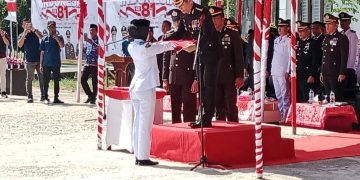 Polsek Sinaboi Sukses Laksanakan Upacara Detik-detik Proklamasi HUT RI ke 81