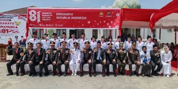 Upacara Peringatan HUT RI ke 81 di Kantor Kecamatan Sinaboi Berjalan Lancar dan Sukses