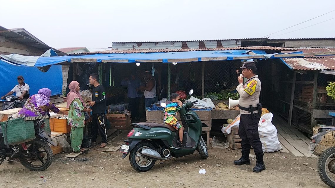 Pakai TOA, Polsek Sinaboi Ingatkan Warga Cegah Karhutla
