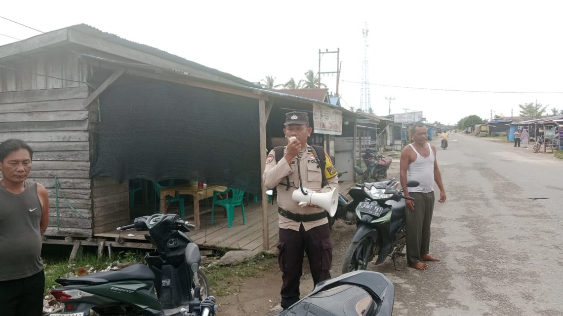 Polsek Sinaboi Keliling Sampaikan Himbauan Cegah Karhutla Lewat TOA