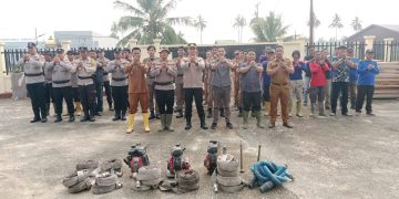 Polsek Sinaboi Gelar Apel Kesiapan dan Cek Sarpras Karhutla