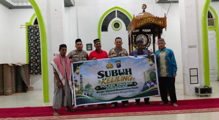 Polsek Sinaboi kembali Gelar Kegiatan Shalat Subuh Keliling