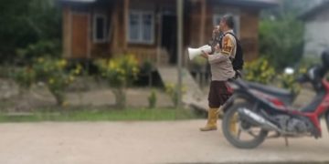 Polsek Sinaboi Intensifkan Imbauan Cegah Karhutla Lewat “Halo-Halo” TOA